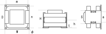 大VAシリーズ　外形寸法、重量